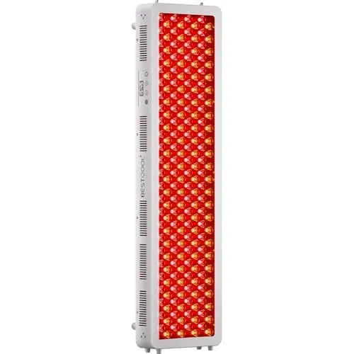 BestQool Rotlichtgerät, 4 Wellenlängen Vollkörper-rotlichtlampe, Dual-Chip 200 klinische LEDs, Hochleistungs-Rotlichtpanel. 340W