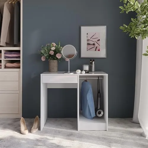 Vicco Schminktisch Sherry in Weiß Hochglanz in weiß von Vicco