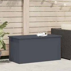 vidaXL Außenlagerbox Anthrazit 100 x 50,5 x 50 cm aus Stahl - Stilvolle und wetterfeste Außenlagerbox mit Gasliftdeckel für einfachen Zugang. Ideal für Garten und Terrasse, bietet sie optimalen Stauraum und schützt deine Gegenstände zuverlässig vor Witterungseinflüssen.
