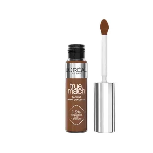 L'Oréal Paris Concealer für ein natürliches Strahlen, Feuchtigkeitsspendend und aufpolsternd, Gesichts Make-Up mit Hyaluronsäure und Koffein, True Match Radiant Serum Concealer 12N, 11 ml