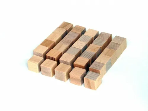 Erzgebirgische Holzspielwaren Ebert GmbH Würfel Buche natur vollkantig 20mm, 30 Stück Konstruktionsspielsteine