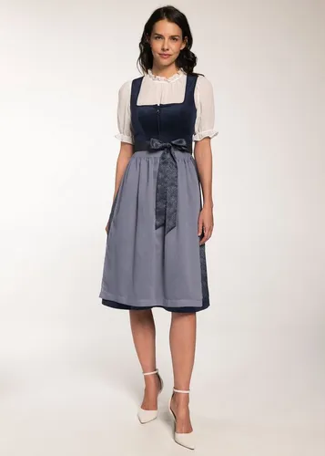 Spieth & Wensky Dirndl Glada (1-tlg) Samtoberteil in blau von Spieth & Wensky