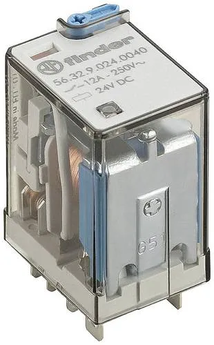 Finder 56.32.9.024.0000 Steckrelais 24 V/DC 12A 2 Wechsler 1St.