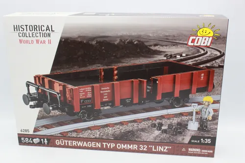 Güterwagen Typ Ommr 32 Linz - Konstruktionsspielzeug - Historisches Konstruktionsspielzeug für Kinder ab 8 Jahren, fördert Kreativität und Feinmotorik, aus robustem Kunststoff gefertigt.