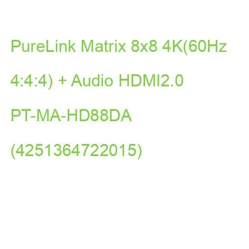 PureTools PT-MA-HD88DA - 8x8 HDMI Matrix Switcher 4K - Ovulationstests und mehr - Professioneller 8x8 HDMI Matrix Switcher mit 4K Unterstützung, Downscaling-Funktion und integrierter Audiomatrix für flexible Nutzung.