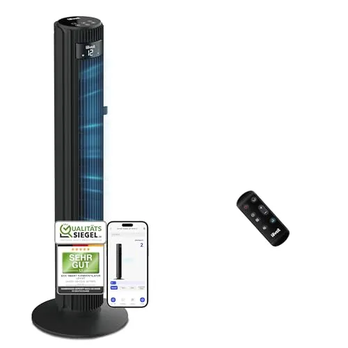 Levoit Turmventilator 7,9m/s mit Smart APP in schwarz von Levoit