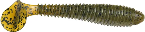 Strike King Rage Swimmer 9,5cm - 7 Gummifische, Strike King Farbe:Green Pumpkin