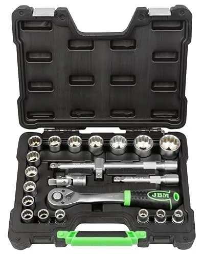 JBM -54116-Werkzeugkoffer 22-teilig 12-kant 1/2