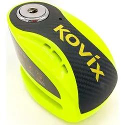 Kovix KNX6 Alarm-Bremsscheibenschloss - Neon-Grün/Schwarz - Motorradschlösser mit 120dB-Alarm für maximale Sicherheit und einzigartigem Schlosskörper aus solider Zinklegierung, ideal für den Schutz Ihres Motorrads.