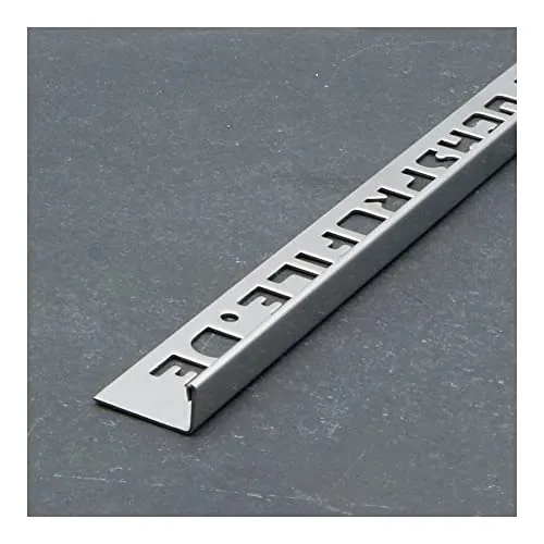 Fuchs PREMIUM Fliesenschiene Winkelprofil V2A Edelstahl glänzend, 6mm x 2,5m - 1 stück