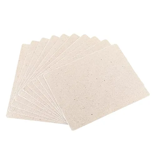BOJACK Universal Glimmerblatt Glimmerscheibe Mikrowellenzubehör Waveguide Cover 150×120mm Glimmerplatte Mikrowelle (Packung mit 10 Stück)