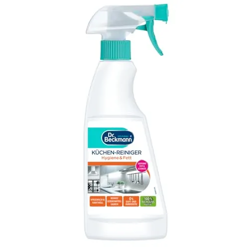 Dr. Beckmann Küchenreiniger | Hygiene & Fett | 500 ml | 2-in-1 Sprühfunktion | Gegen Fett & Alltagsschmutz | Für Küchenflächen | Hygienische Sauberkeit