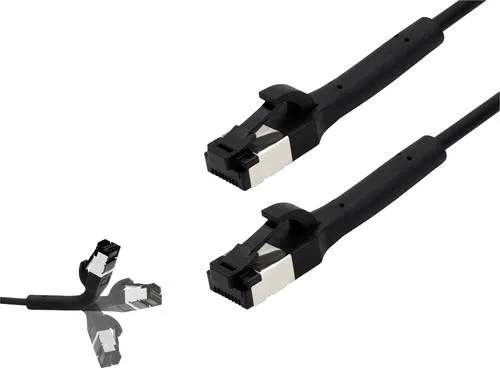 BKL Electronic 144015 RJ45 Patchkabel CAT 8.1 U/FTP 5m Schwarz 1St.