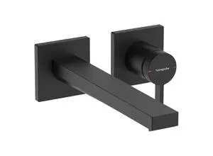 hansgrohe Tecturis E Einhebel-Waschtischarmatur Unterputz - Waschtischarmaturen mit EcoSmart+ Technologie, die 20 % weniger Wasser verbraucht, und einem modernen mattschwarzen Design für ein exklusives Badezimmerambiente.