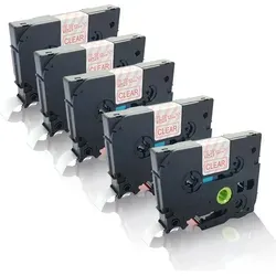 Print-Klex 5x Schriftbänder kompatibel kompatibel mit Brother Ptouch TZE-132 P-Touch GL100 GL1000 GL200 H100 LB H100 R H100 Series H 101 LB H101 T...