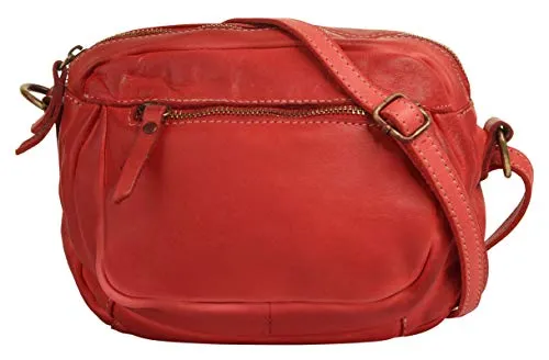 Cluty Umhängetasche echt Leder Damen | Italienische Eleganz mit Smartphonefach - Umhängetaschen: Hochwertige Cluty Leder Umhängetasche, Made in Italy, mit durchdachter Organisation und verstellbarem Schultergurt für maximalen Tragekomfort.