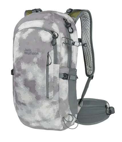 Jack Wolfskin ATHMOS Shape 20 Backpack - Silver All Over, One Size - Leichter Wanderrucksack für sportliche Tagestouren, mit gut belüftetem und nachhaltigem Tragesystem aus wiederverwerteten, bluesign-zertifizierten Materialien, PFC-frei.