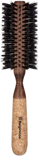 Regincós Rundbürste Cork Classic 640 Natural - Handgefertigt & Professionell - Rundbürste aus umweltfreundlichem Korkholz, ideal für sanfte, voluminöse Locken und glänzendes Haar – perfekt für ein professionelles Styling-Erlebnis.