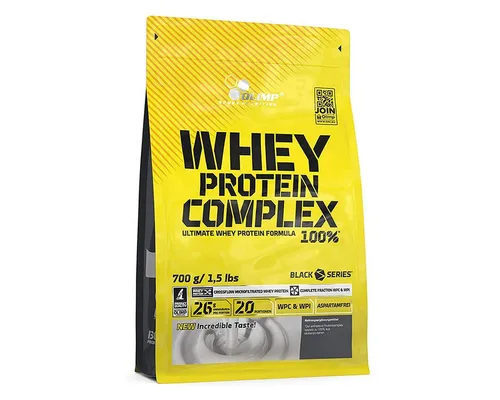 Olimp Whey Protein Complex 100% Schokolade, 700 g - Molkenproteine für Muskelaufbau, ideal für aktive Sportler. Mit hochwertigem Eiweißkonzentrat und -isolat für optimale Ergebnisse.