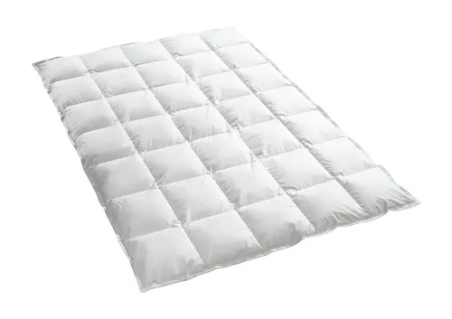 Schlafbio Gänsedaunenbettdecke 200x200 cm - Luxuriöse Winter-Bettdecke aus 90% Gänsedaunen, ideal für Allergiker. Erleben Sie optimalen Schlafkomfort und Wärme mit pflegeleichtem 100% Baumwollbezug.