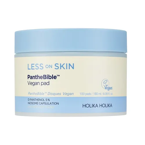 HOLIKA HOLIKA Less On Skin Panthebible Vegan Pad - Beruhigende Pads für die tägliche Gesichtsreinigung, ideal zur sanften Pflege und Erfrischung der Haut.