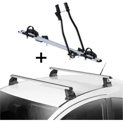 Fahrradträger SAGITTAR + Dachträger VDP EVO ALU für BMW Serie 1 Coupé (E82) 3-Türer - Praktisches Set mit Fahrradträger und Dachträger für BMW Serie 1 Coupé (E82) 2007-2013. Ideal für alle Fahrradtypen, einfache Montage und maximaler Komfort für längere Fahrten.