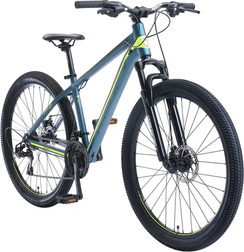 BIKESTAR Alu Mountainbike 27.5 Zoll | 21 Gang Hardtail MTB - Fahrrad mit stabilem Aluminiumrahmen, ideal für Alltag und Freizeit. Mit 21-Gang Shimano Schaltung und 90mm Federgabel für komfortables Fahren auf jedem Terrain.