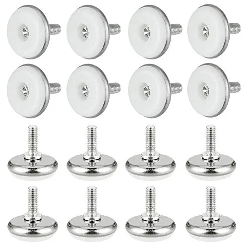 GOLRISEN 30 STK Verstellbare Möbelfüße M6*30mm Regulierschraube Möbelfüße Rund Nivellierfüße Stellfüße Leveling Füße Höhenverstellbare Schraubfüße Sockelfüße Füße für Möbel Tisch Schreibtisch (M6)