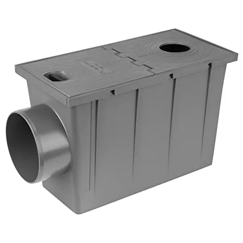 PL Regensinkkasten Ø 50-125mm Regenrohrablauf Dachrinnenablauf Sinkkasten Hofablauf Grau