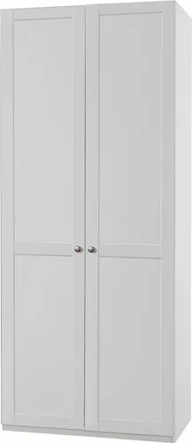 Kleiderschrank Newport Garderobenschrank in Weiß - Moderner 2-türiger Kleiderschrank