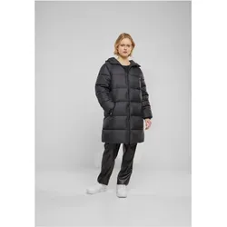 Urban Classics Damen TB7005-Lang Puffer Coat - Funktionsjacke mit lang geschnittener Silhouette, kuscheliger Kapuze und hochwertigem Polyester für warmen, eleganten Style an kalten Tagen.