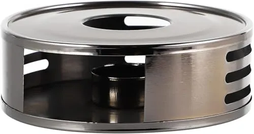 Echtwerk Stövchen aus Edelstahl, Tee- und Kaffeewärmer, Kompatibel mit vielen Tee- und Kaffeekannen, Black-Edition, 5 x 15 cm, EW-SV-1765S