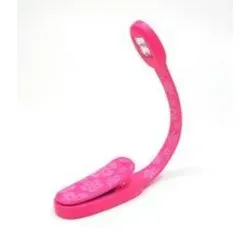 Flexilight Xtra Pink Flowers - Leselampe Buchleuchte Mit 2 LEDs und extralangem Hals