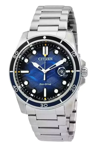 CITIZEN Herren Analog Quarz Uhr AW1810-85L - Edelstahl Armband, umweltfreundliches Eco Drive Modell mit präziser Zeitmessung