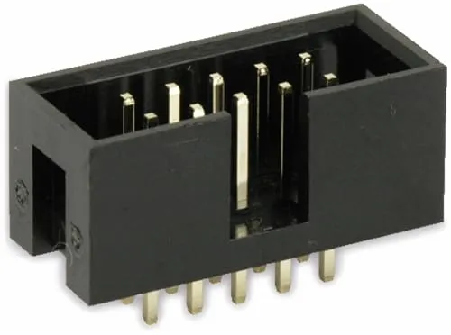 econ connect TERMINAL_BLOCK Stecker, schwarz, Schraube, 10-polig, 10-polig, 2.5 mm² (AWG 16/18), 2.54 mm, 20 mm, Leiterplattenmontage, Kunststoff