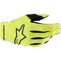 Alpinestars Radar Jugend Motocross Handschuhe, schwarz-gelb, Größe M - Motorradhandschuhe mit optimierter Passform und Atmungsaktivität, ideal für junge Fahrer, die Komfort und Schutz beim Motocross suchen.