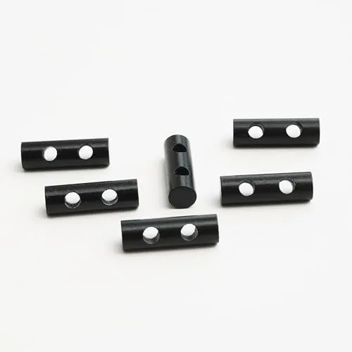FERROFIRE 6er-Pack kleine Feuerstäbe (25,4 mm) mit 2 Löchern – Ferrocerium-Zündsteine für DIY-Paracord-Armbänder, Survival & Notfall-Feuerstarter für Camping und Outdoor-Ausrüstung.