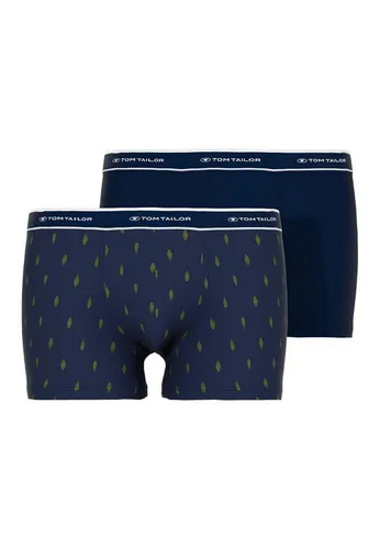 TOM TAILOR Boxershorts TOM TAILOR Herren Pants blau uni 2er Pack (2-St)