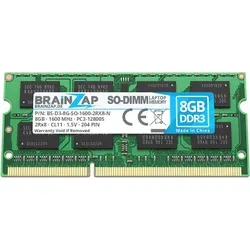 BRAINZAP 8GB DDR3 RAM SO-DIMM (PC3-12800S-11) für Notebooks