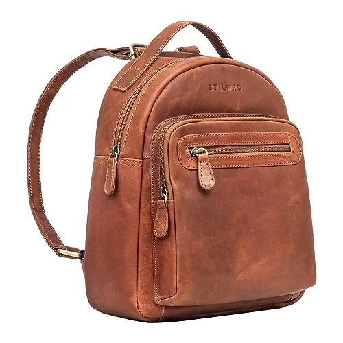 STILORD 'Kima' Vintage Rucksack - Eleganter Damen Cityrucksack aus Echtleder - Damen-Rucksackhandtaschen aus hochwertigem Rindsleder, ideal für die Stadt mit vielen Fächern zur perfekten Organisation und einzigartigem, zeitlosen Design.