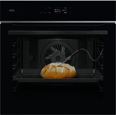 AEG TE7PB621AB  Einbaubackofen, 60 cm breit, 71L, Pyrolyse, WLAN-fähig, Grillfunktion, Kindersicherung,Full Touch-Display, schwarz