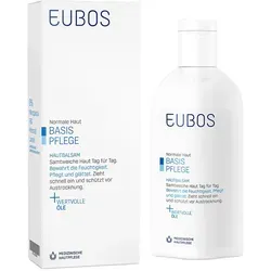Eubos Hautbalsam - Medizinische Körperpflege mit feuchtigkeitsspendenden und hautglättenden Eigenschaften. Enthält Jojobaöl und Vitamin E für intensive Pflege und Beruhigung.