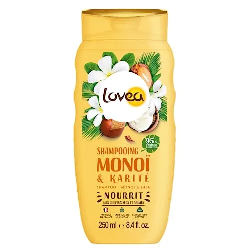 Lovea Shampoo 250 ml mit Monoi und Kariteöl, trockenes und strapaziertes Haar