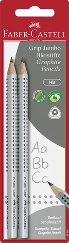FABER-CASTELL Bleistift Jumbo GRIP Härtegrad: HB 2er Blisterkarte