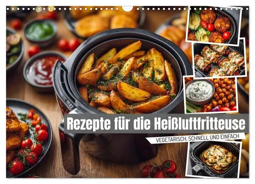 Mb Fotografie | Rezepte für die Heißluftfritteuse - Kalender mit 12 schnellen, vegetarischen Rezepten für die Heißluftfritteuse - ideal für gesundes Kochen und Genuss ohne Aufwand!