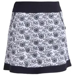 Vishes Damen Baumwoll-Rock 80er Jahre Retro Muster mit Taschen - Größe 46 - Der luftige Jerseyrock im 80er Jahre Retro Design bietet Bewegungsfreiheit und Komfort. Mit praktischen Hosentaschen und elastischem Bund ist er ideal für Alltag, Freizeit und Festivals. Perfekt kombinierbar für jede Jahreszeit.