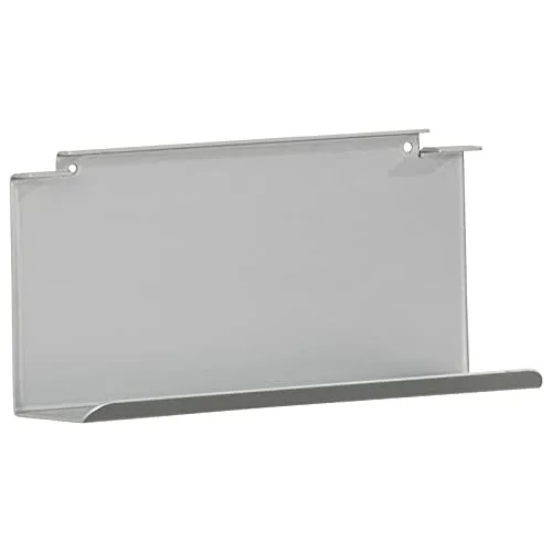 FACKELMANN Ablageelement für Glasböden - Zubehör für Möbel, ideal für Glasböden von 5 - 6 mm, bietet stabilen Halt und elegante Aluminium-Optik.