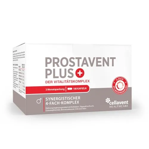 Prostata Komplex aus Kürbiskern, Sägepalme & Brennnessel | 180 Kapseln für Testosteron