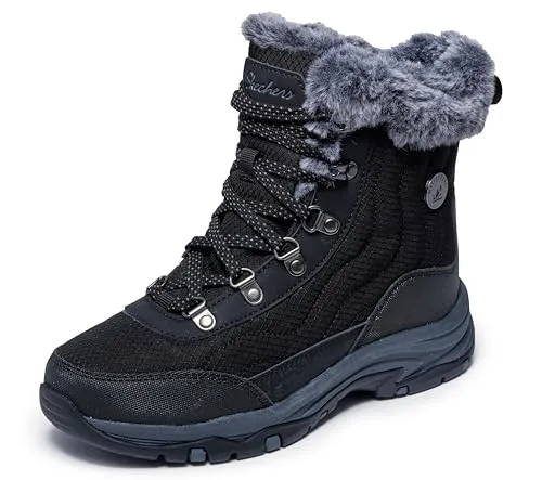 Skechers Women's Trego-Stormie Ankle Boot - Wasserdicht und Bequem - Wanderschuhe mit wasserdichtem Design und luftgekühlter Memory-Schaum Innensohle für optimalen Komfort bei jedem Wetter.