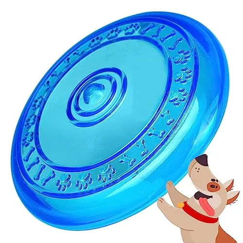 rootsnoot Frisbee FÜR Hunde | weich und super stabil | schwimmfähig | besonders Zahn - schonend | SCHADSTOFF FREI (Neon - Blau)